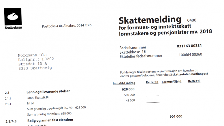 skattemelding 2018 altinn